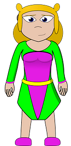Future Villager - Light Skin, Blond Hair, Green and Purple Clothes