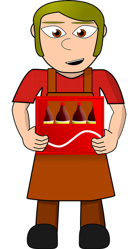 Modern Villager - Light Skin, Blond Hair, Brown Clothes