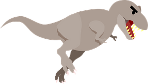 Running Gray T-Rex