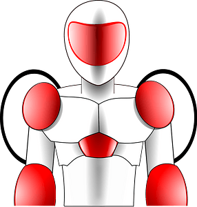 Red and White Metal Avatar
