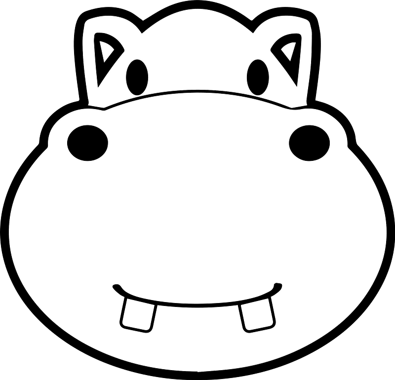 Cartoon hippo face