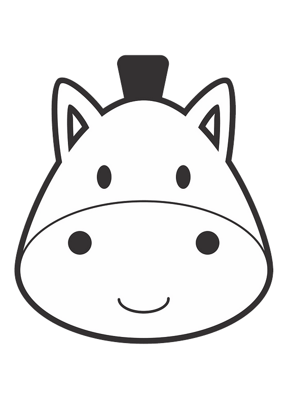 Cartoon donkey face