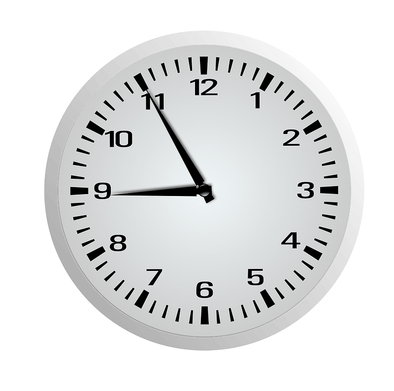 Clock Face - Eight Fifty-Five - 8:55