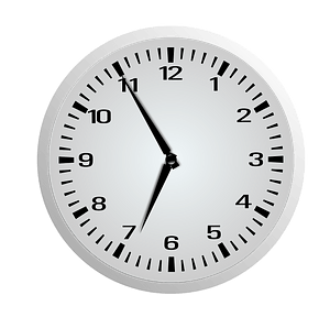 Clock Face - Six Fifty-Five - 6:55