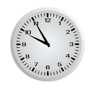 Clock Face - Nine Fifty-Five - 9:55