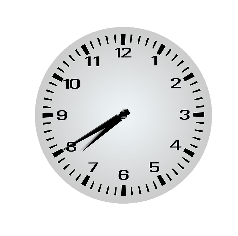 Clock Face - Seven Forty - 7:40