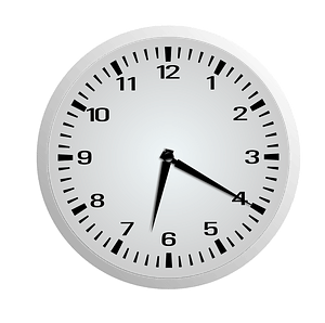 Clock Face - Six Twenty - 6:20