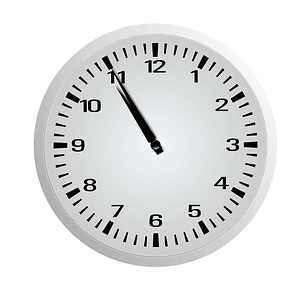 Clock Face - Ten Fifty-Five - 10:55