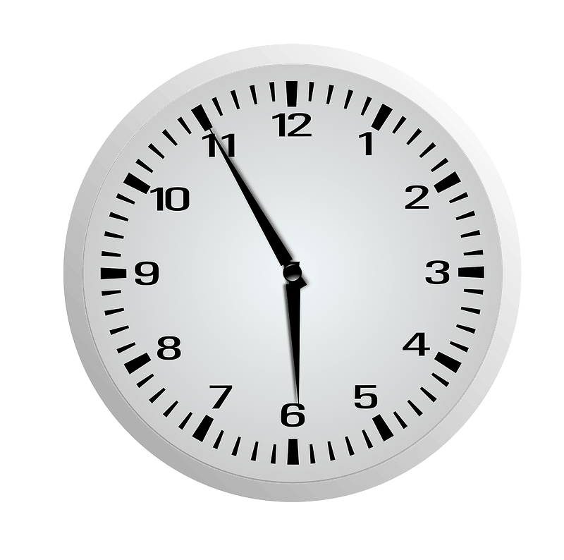 Clock Face - Five Fifty-Five - 5:55