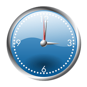 A Blue and Chrome Clock