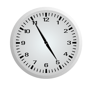 Clock Face - Four Fifty-Five - 4:55