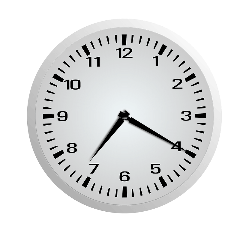 Clock Face - Seven Twenty - 7:20