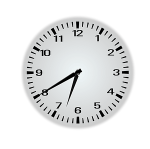 Clock Face - Six Forty - 6:40