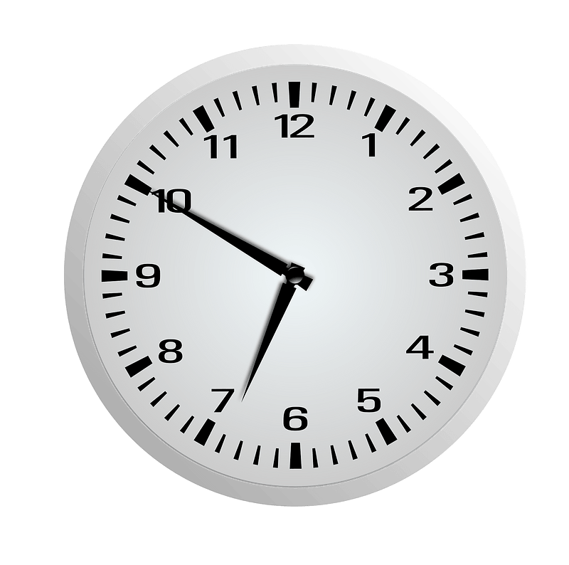 Clock Face - Six Fifty - 6:50