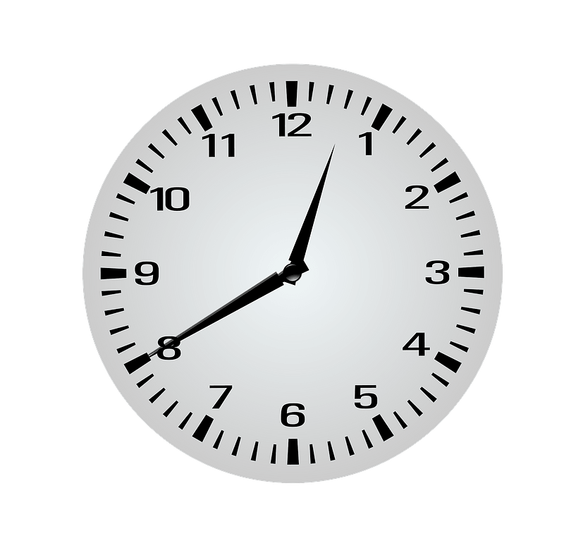 Clock Face - Twelve Forty - 12:40