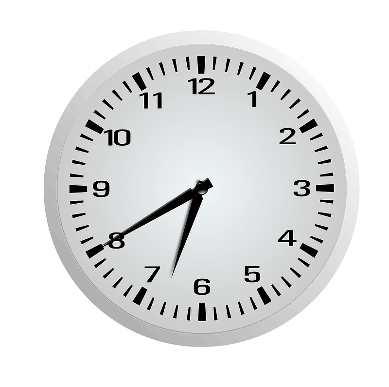 Clock Face - Six Forty - 6:40