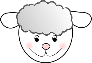 Smiling lamb face