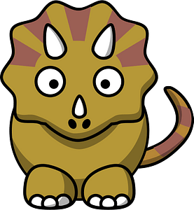 Triceratops with Big Eyes and Tiny Horns