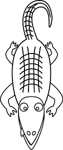 Alligator Line Art