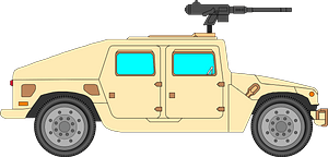 Hummer with a Mounted Gun