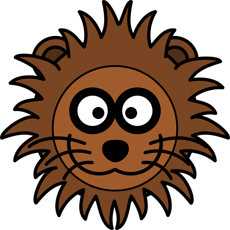 Cartoon lion face