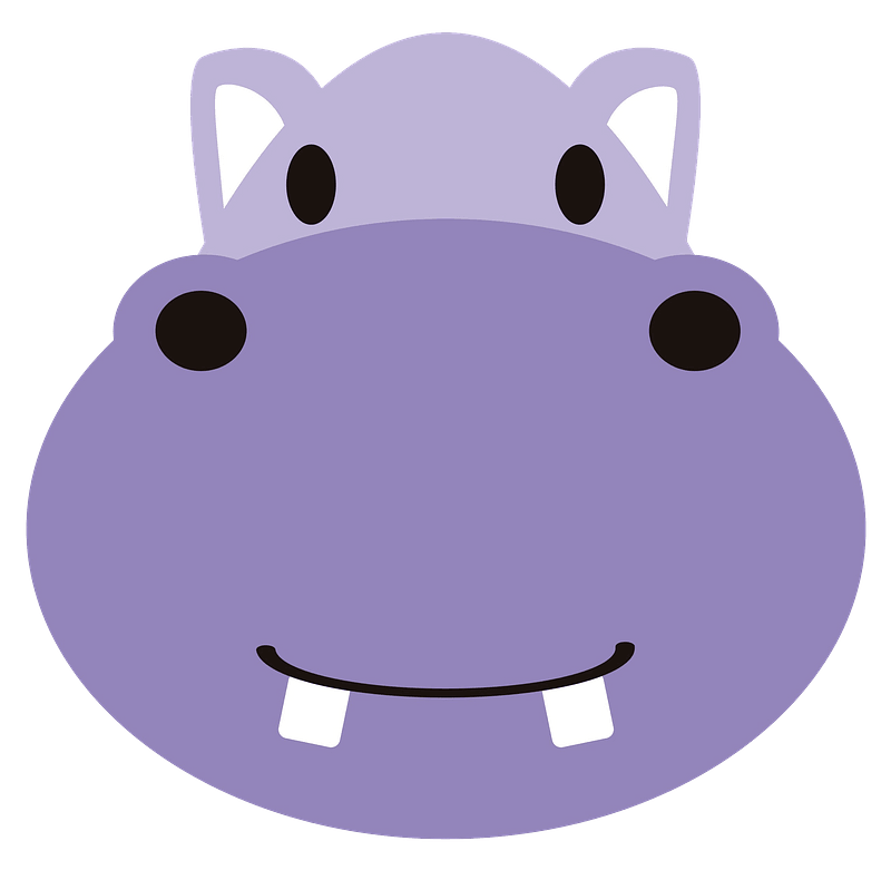 Cute hippo face
