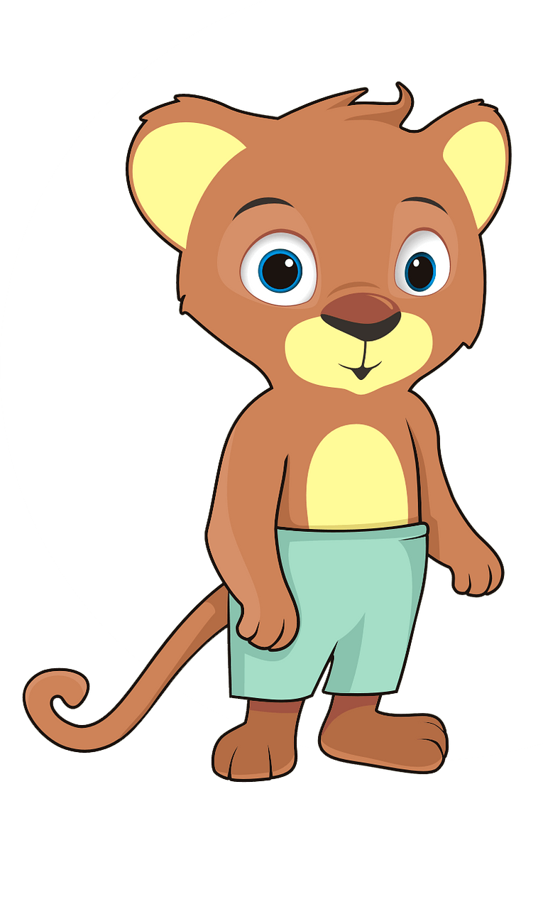 Cartoon baby lion
