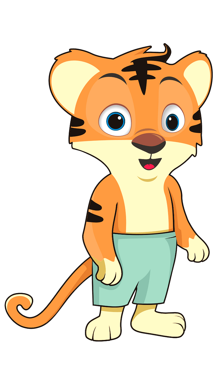 Cartoon baby tiger
