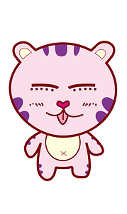 Pink cartoon tiger