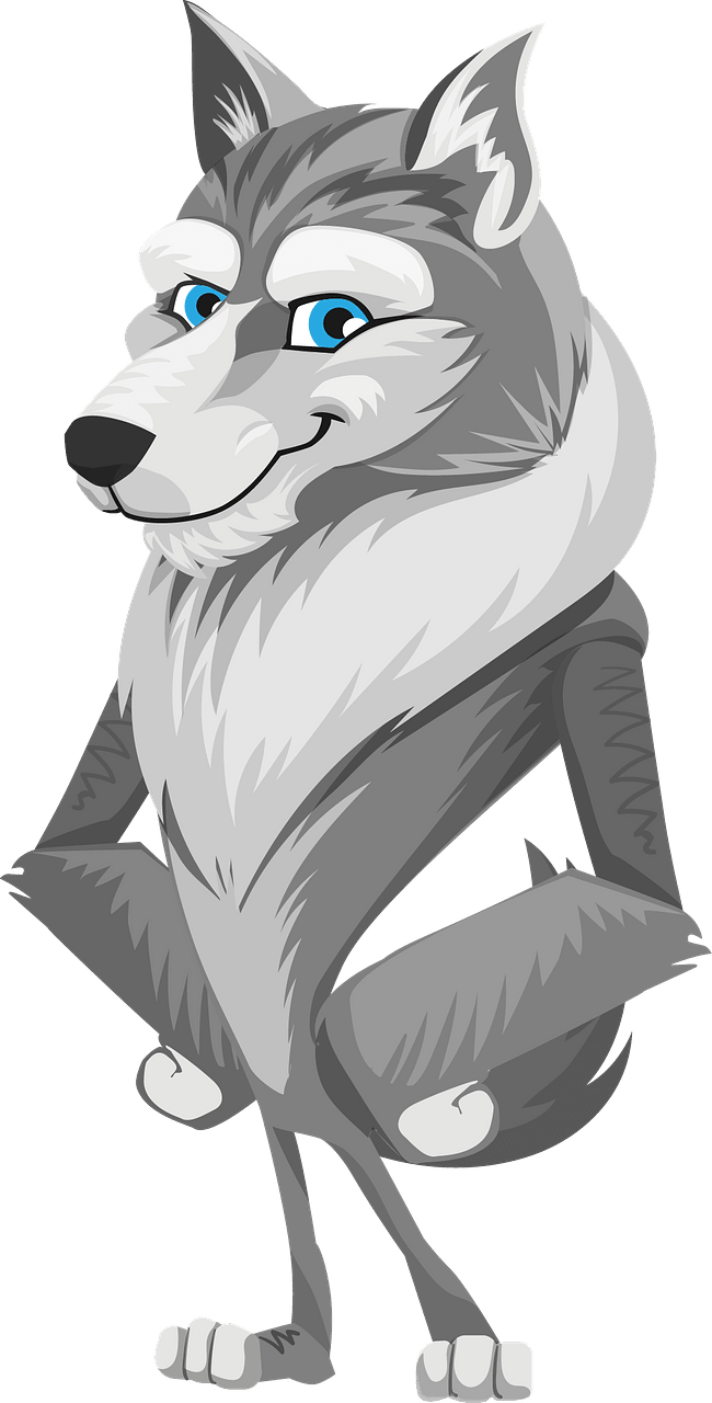 Cartoon wolf