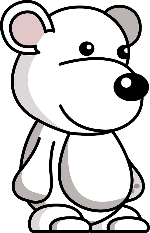 White bear toy - Free vector clipart images on creazilla.com