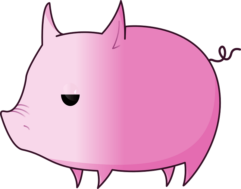Little cartoon pig
