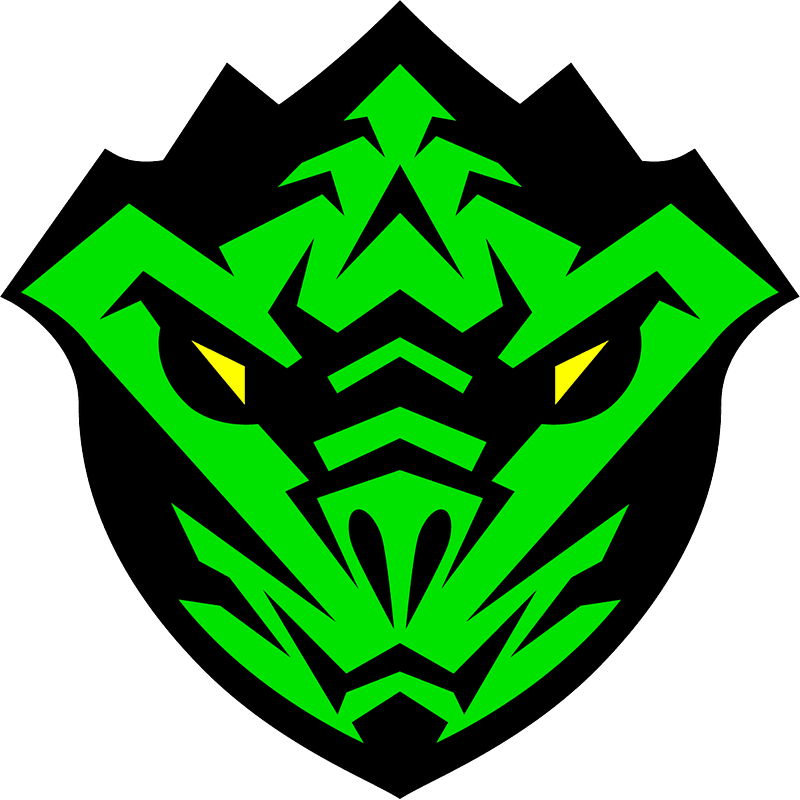 Stylized snake face