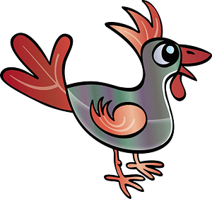 Cartoon rooster