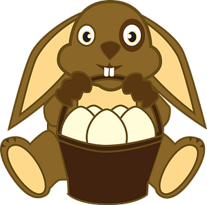 Easter bunny with a basket