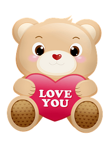 Teddy Bear holding heart