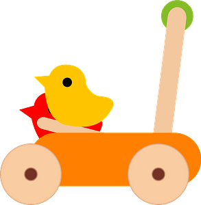 Wooden Wheelbarrow Toy
