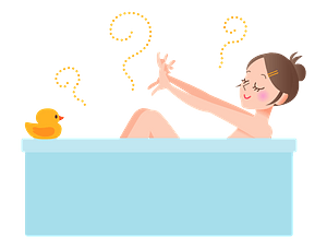 Woman is Taking a Bath