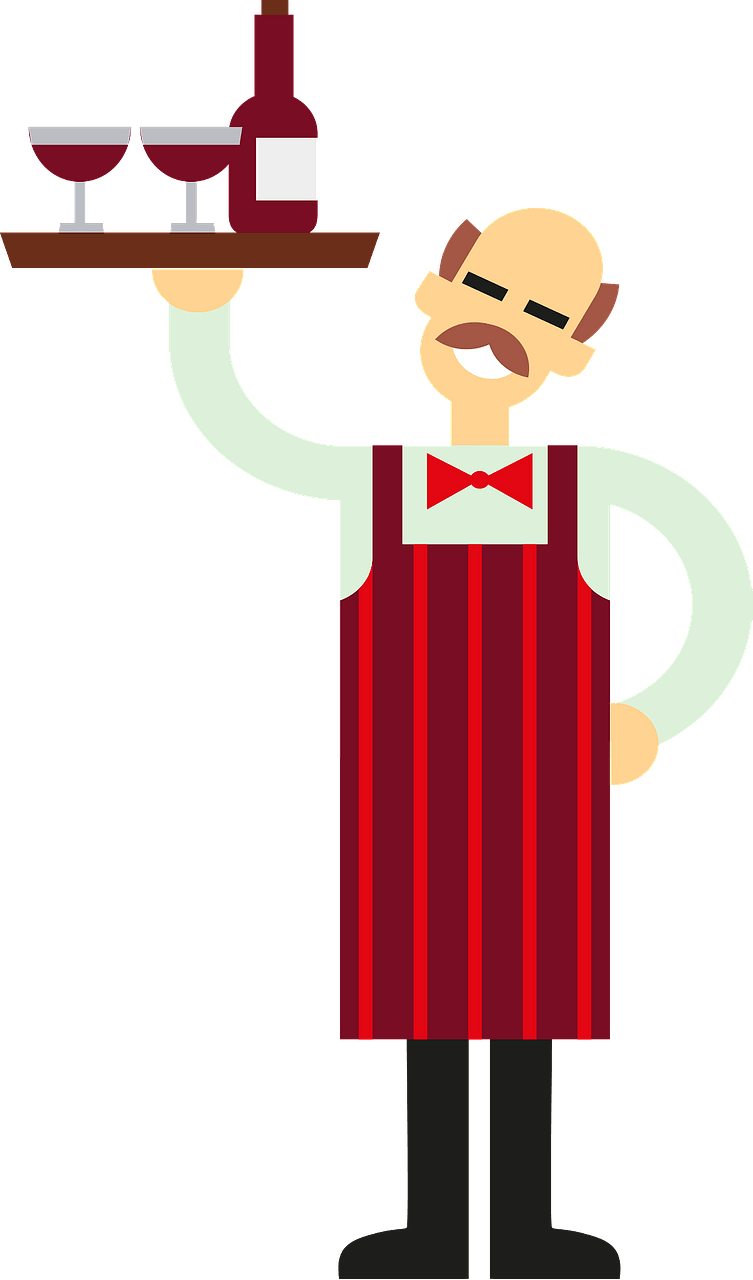 Waiter with wine