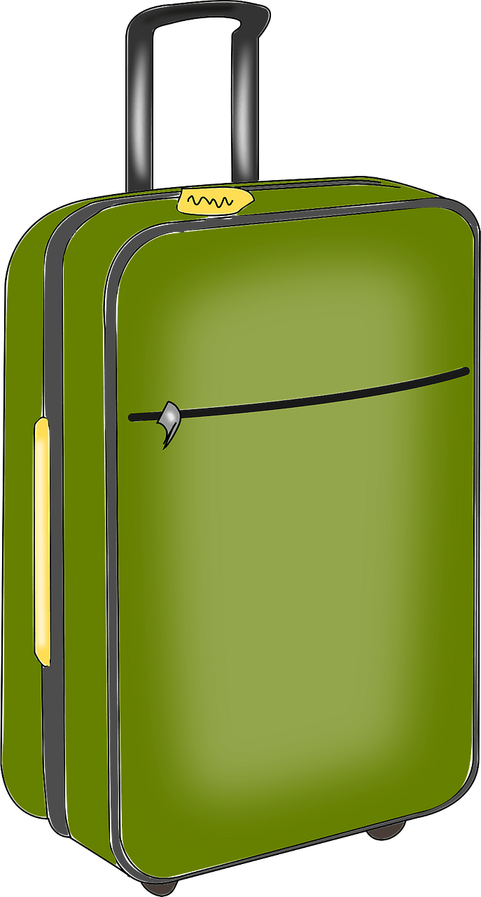 Green Rolling Suitcase