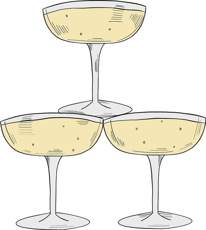 Glasses of champagne