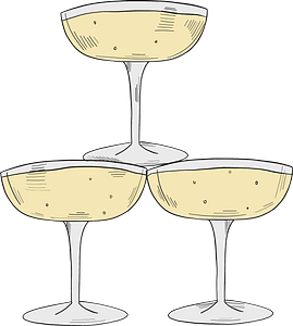 Glasses of champagne