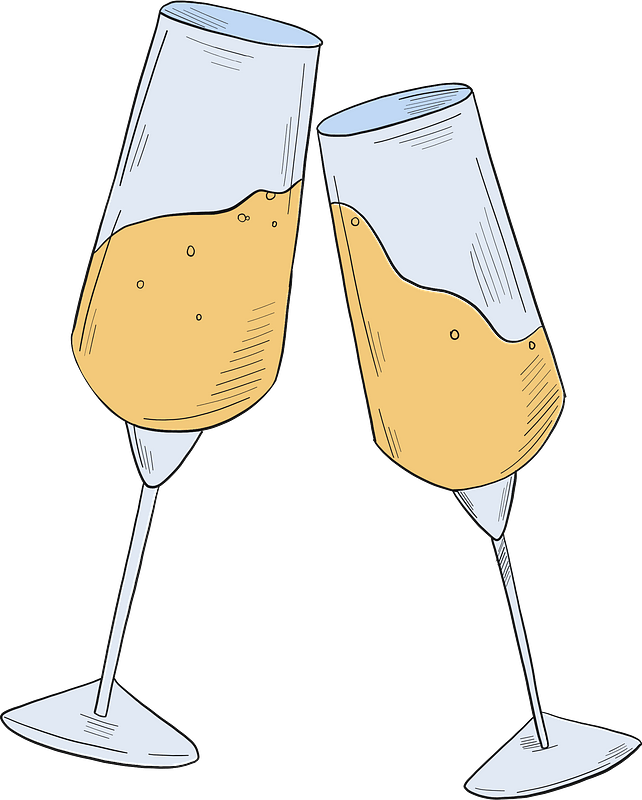 Glasses of champagne