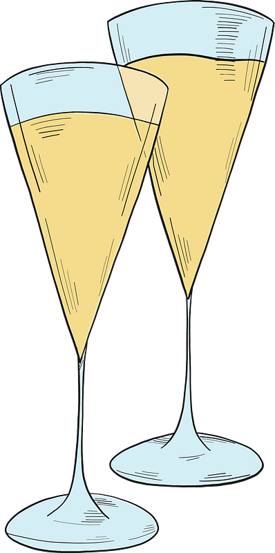 Glasses of champagne