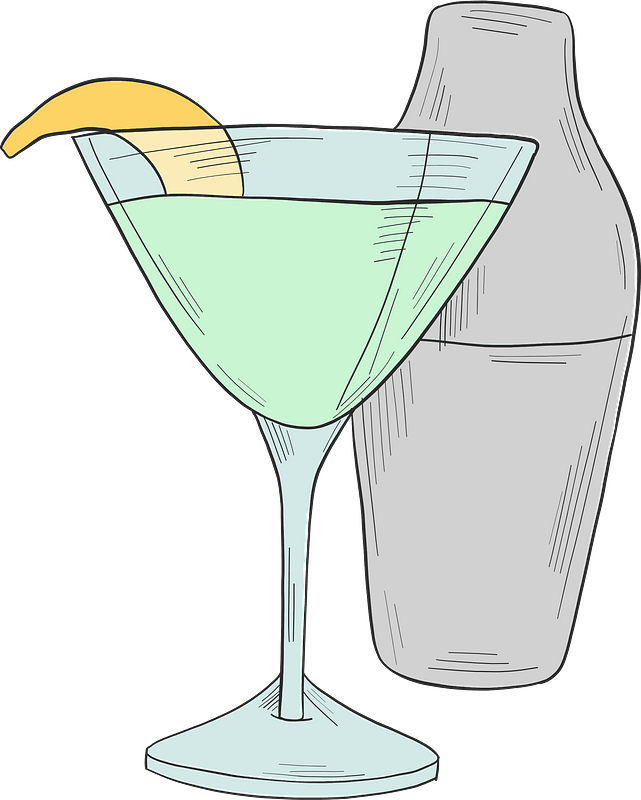 Cocktail and shaker