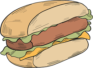 Half hamburger