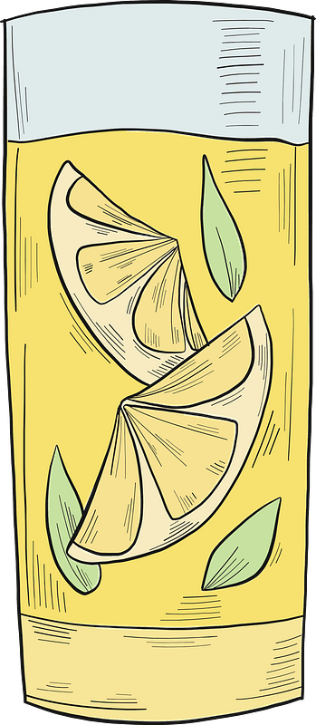 Glass of lemonade