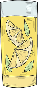 Glass of lemonade