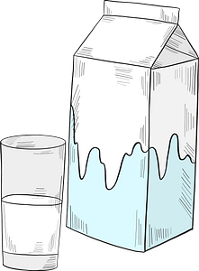 Glass and carton of milk