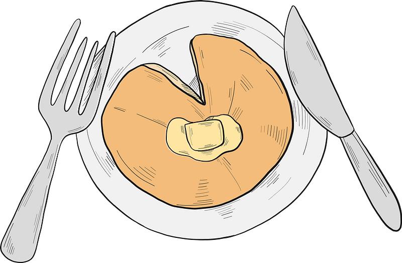 Plate with pancake